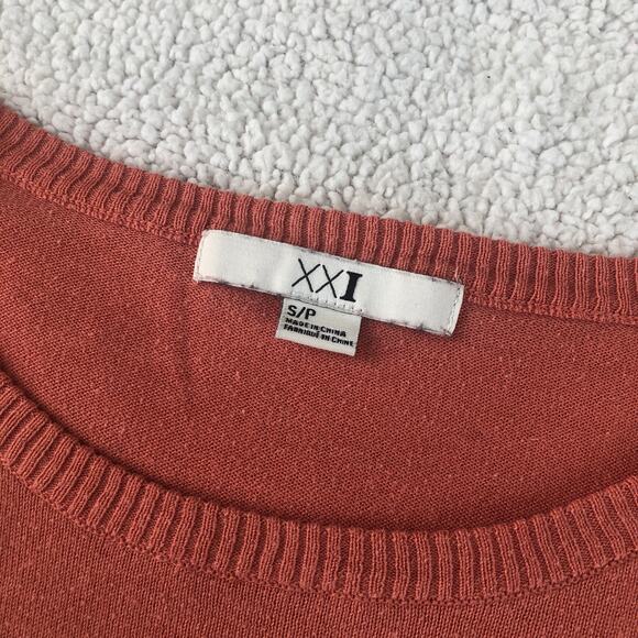 Colorblock cream salmon lightweight thin knit sweater small - Picture 5 of 5